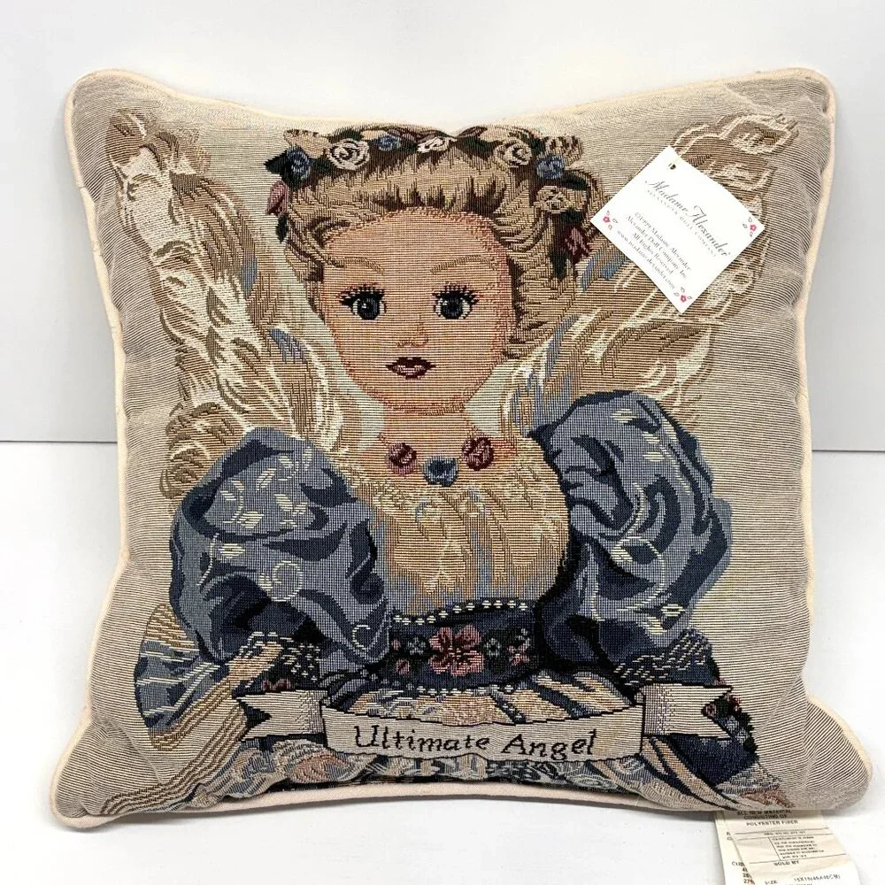 Madame Alexander Ultimate Angel Tapestry Throw Pillow 1999 - New with Tags